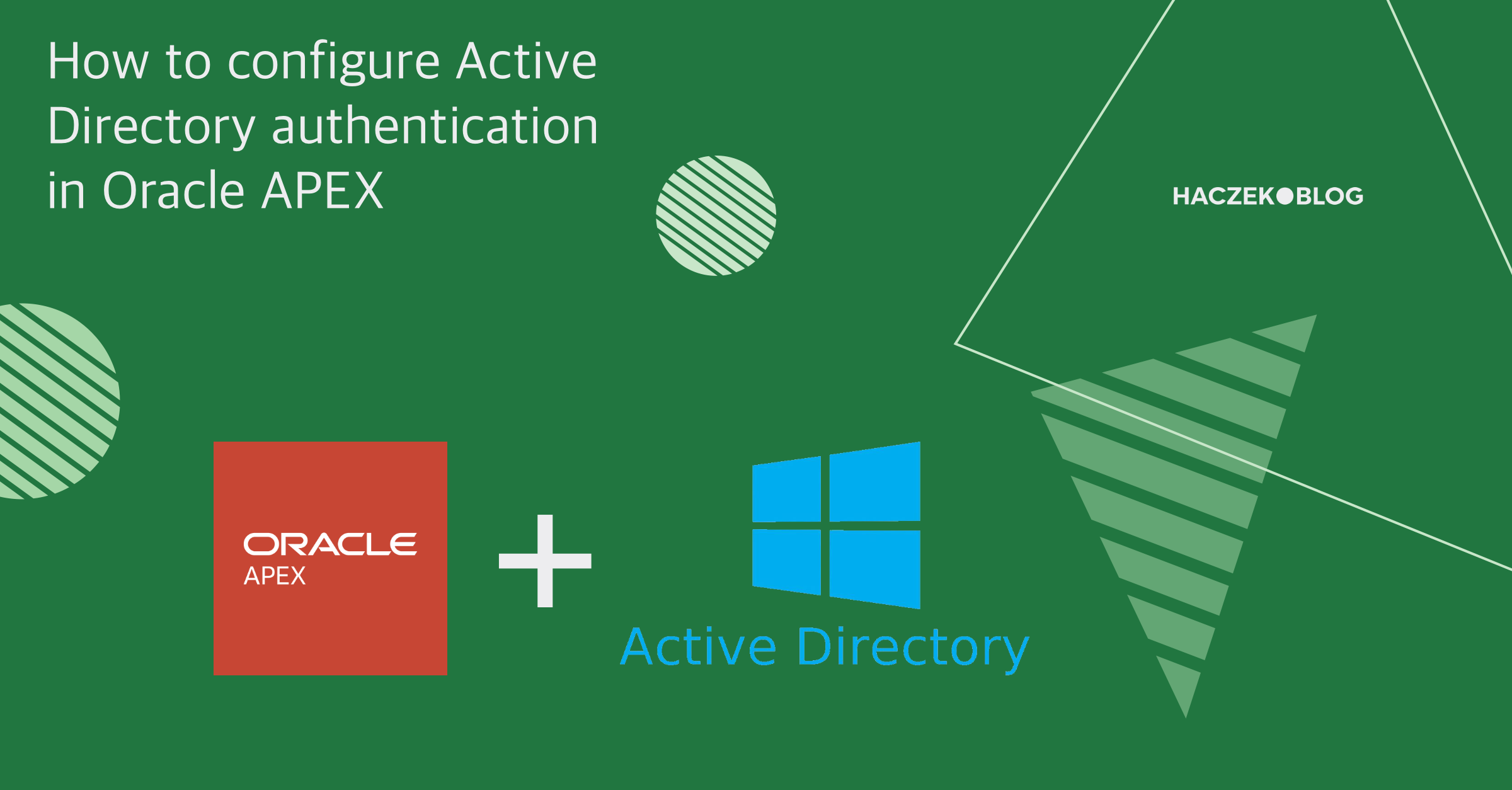 How to configure Active Directory authentication in Oracle APEX